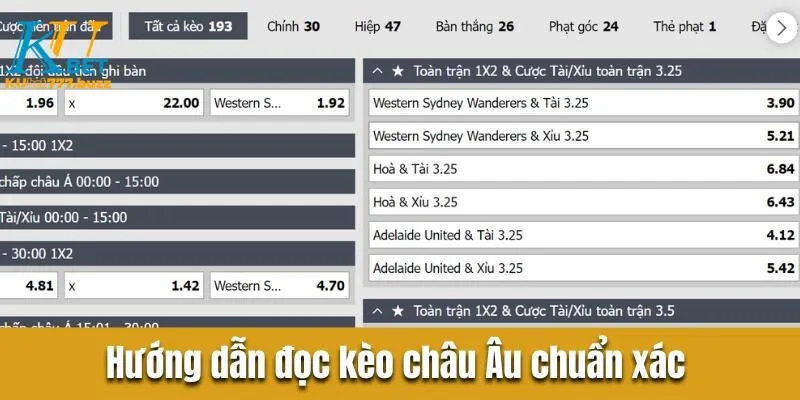 Hướng dẫn đọc kèo châu Âu chi tiết cho người mới bắt đầu  Hướng dẫn đọc kèo châu Âu chuẩn xác từ chuyên gia