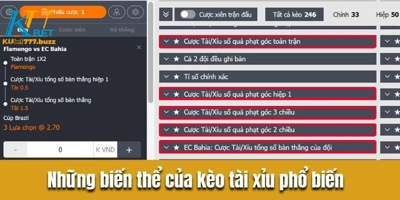 Tất tần tận về kèo tài xỉu trong bóng đá mà tân thủ cần biết  Những biến thể của kèo tài xỉu phổ biến trong cá cược